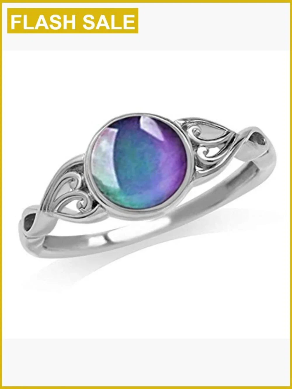 Vintage Sterling Silver Ring - Color Changing Mood Stone